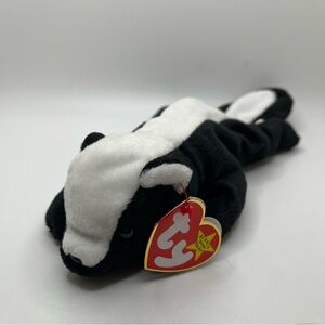 Ty Beanie Baby Stinky The Skunk 1995 Rare RETIRED PVC PELLETS Tag Errors